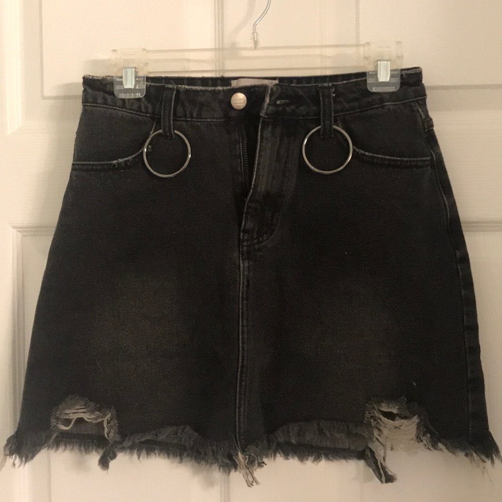 Pac Sun black Denim mini skirt brand new with tag